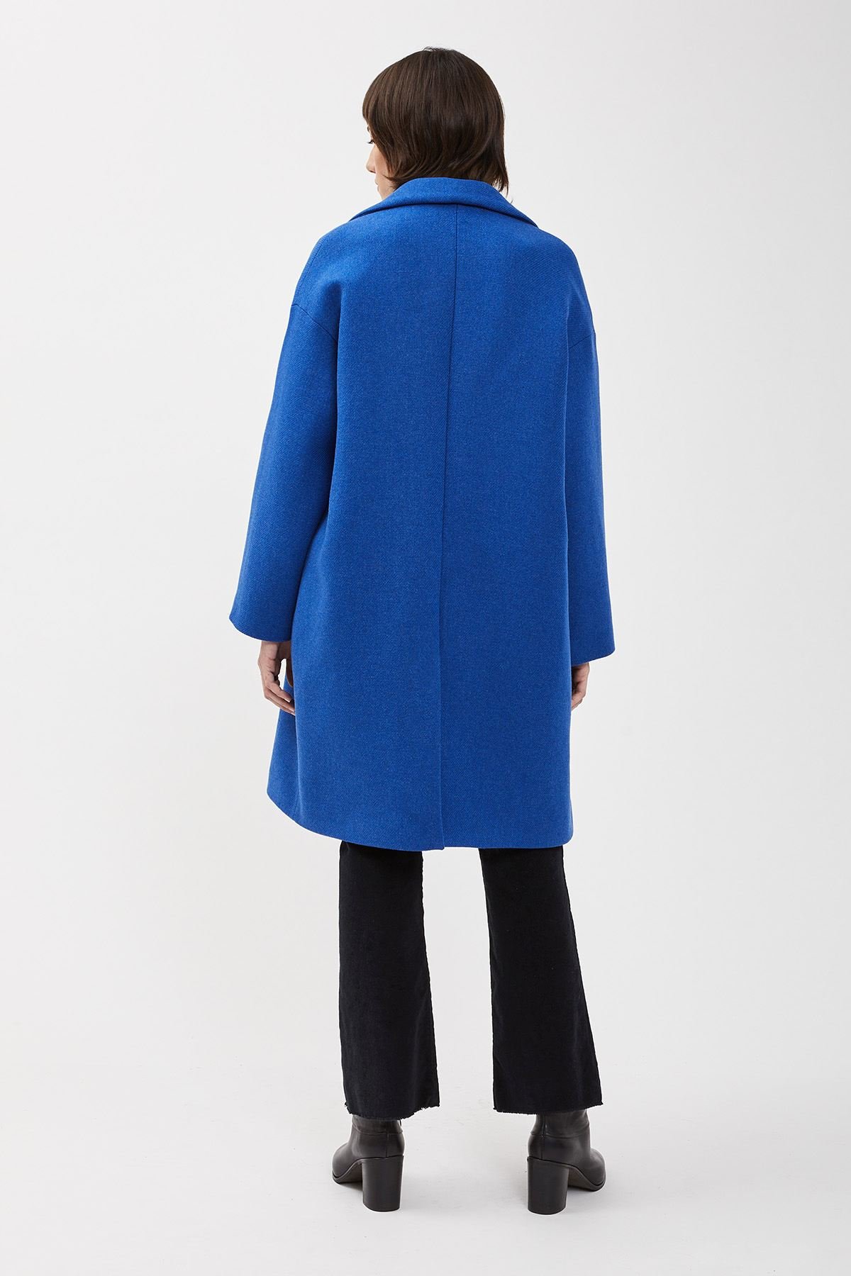 Wool-blend midi coat