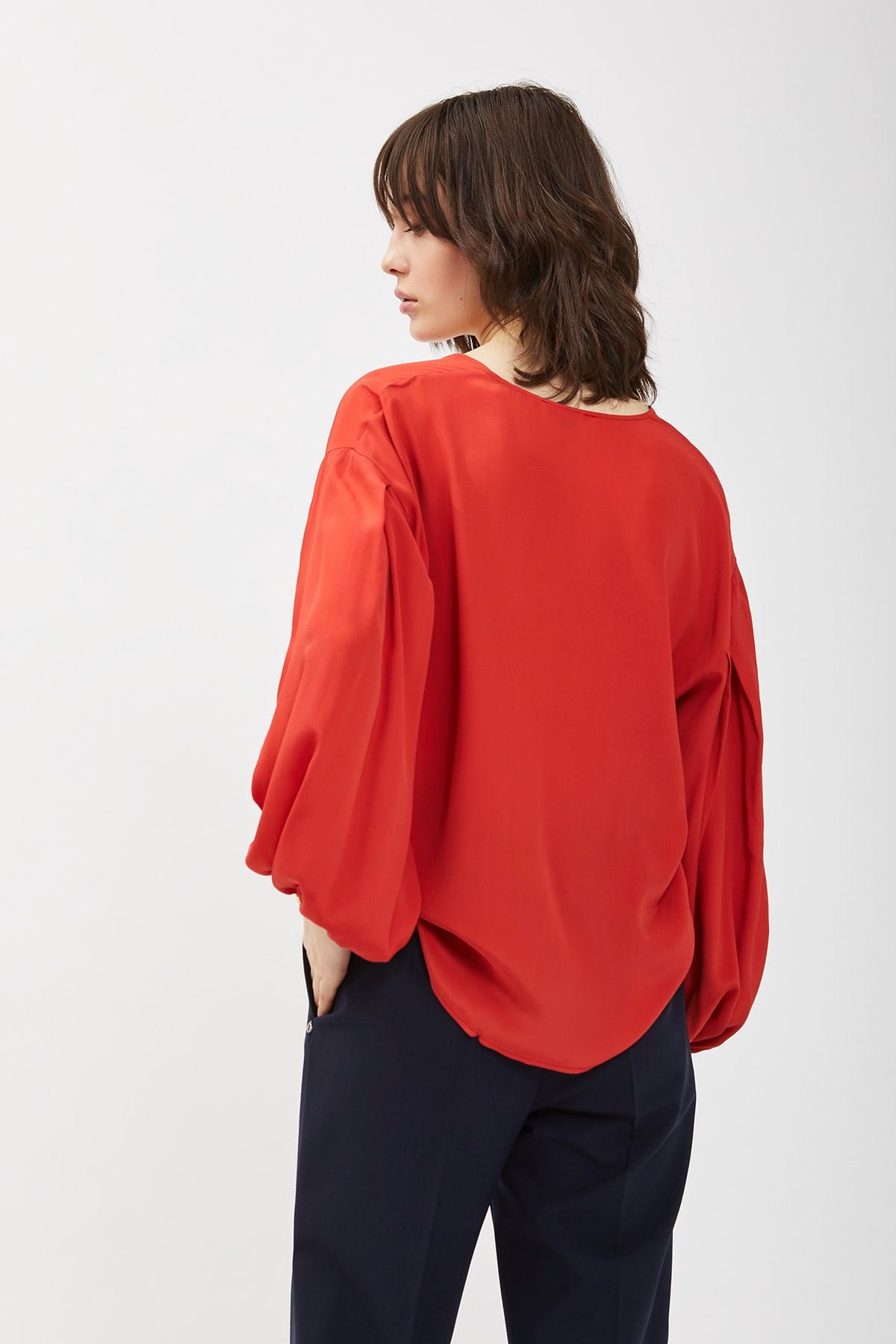 Silk-blend blouse