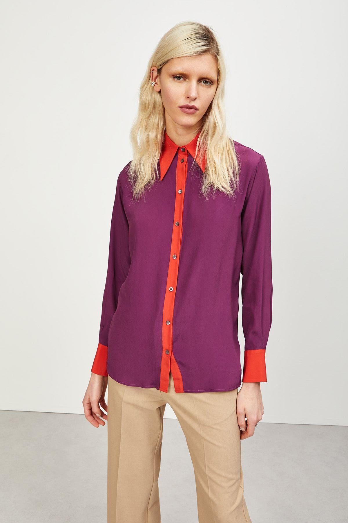 Silk-blend shirt