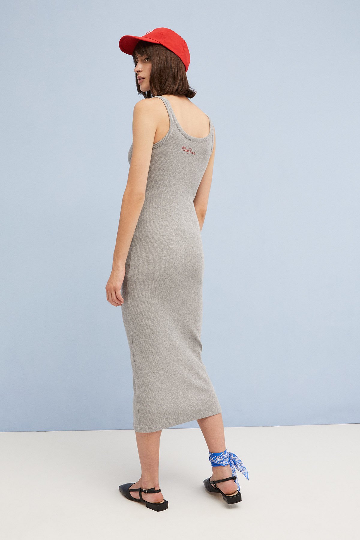 Strech-cotton midi dress