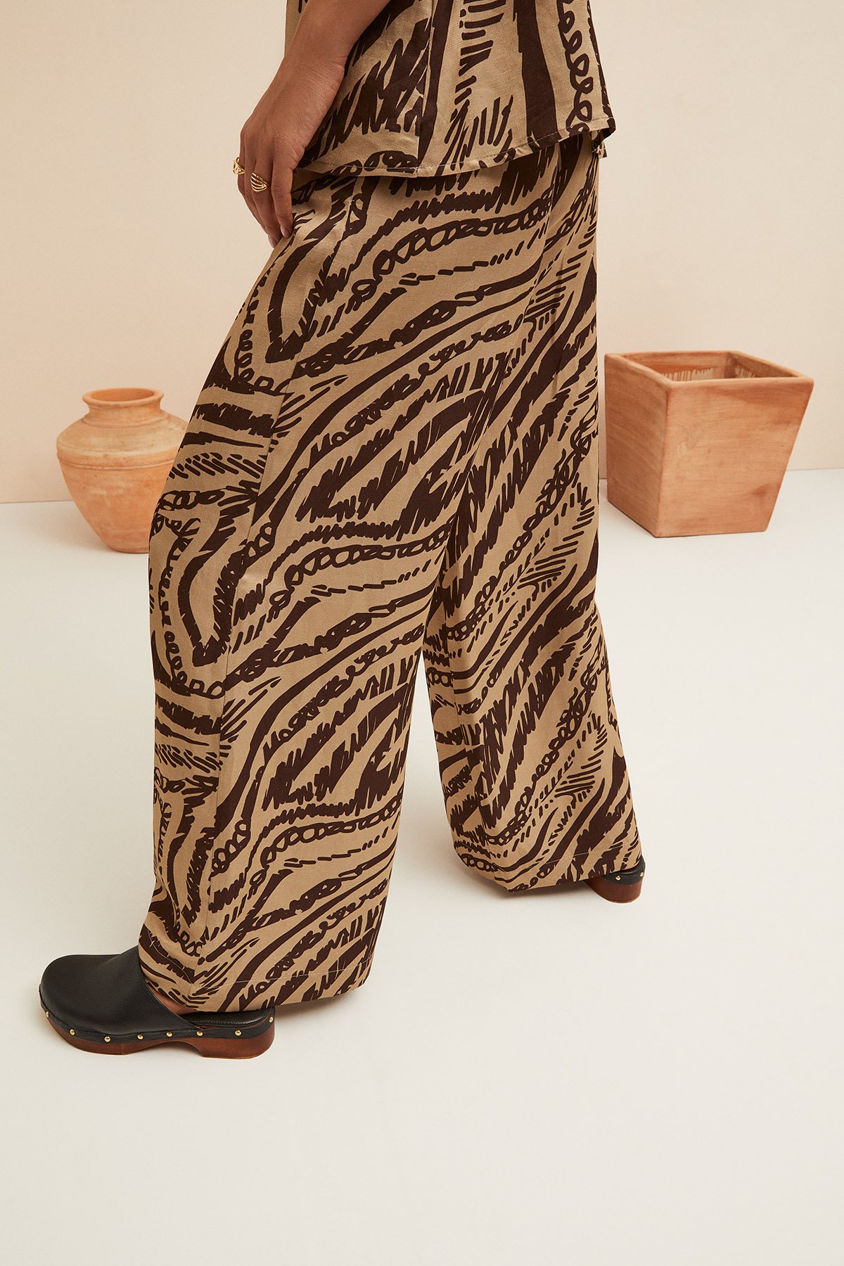 Printed palazzo trousers