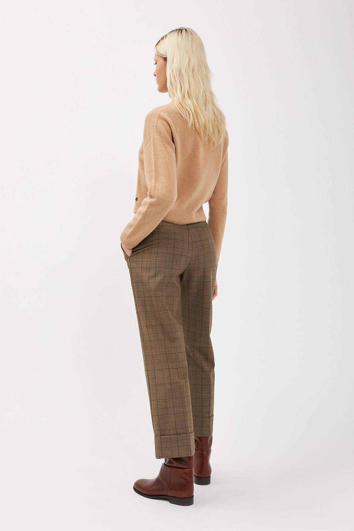 Tartan ankle lenght trousers