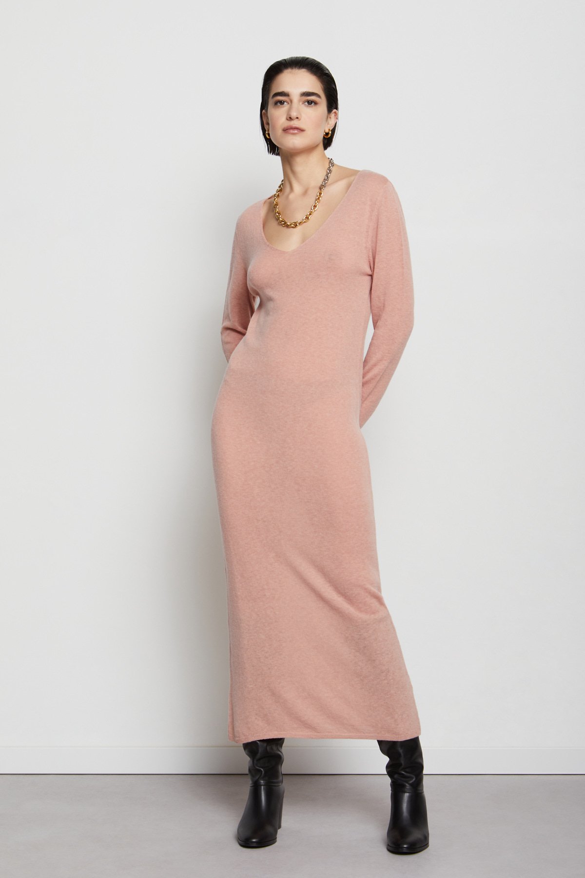 Wool-blend dress
