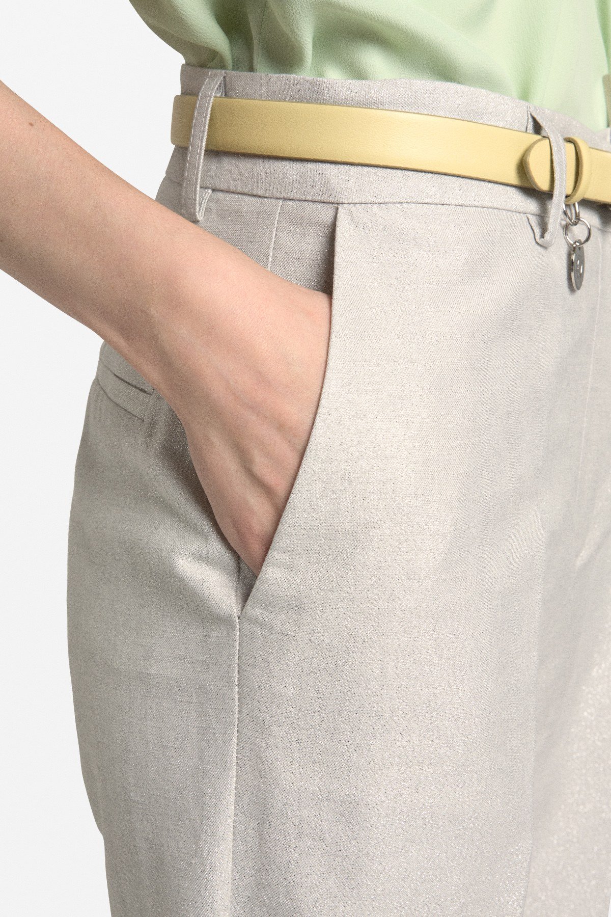 Linen blend palazzo trousers