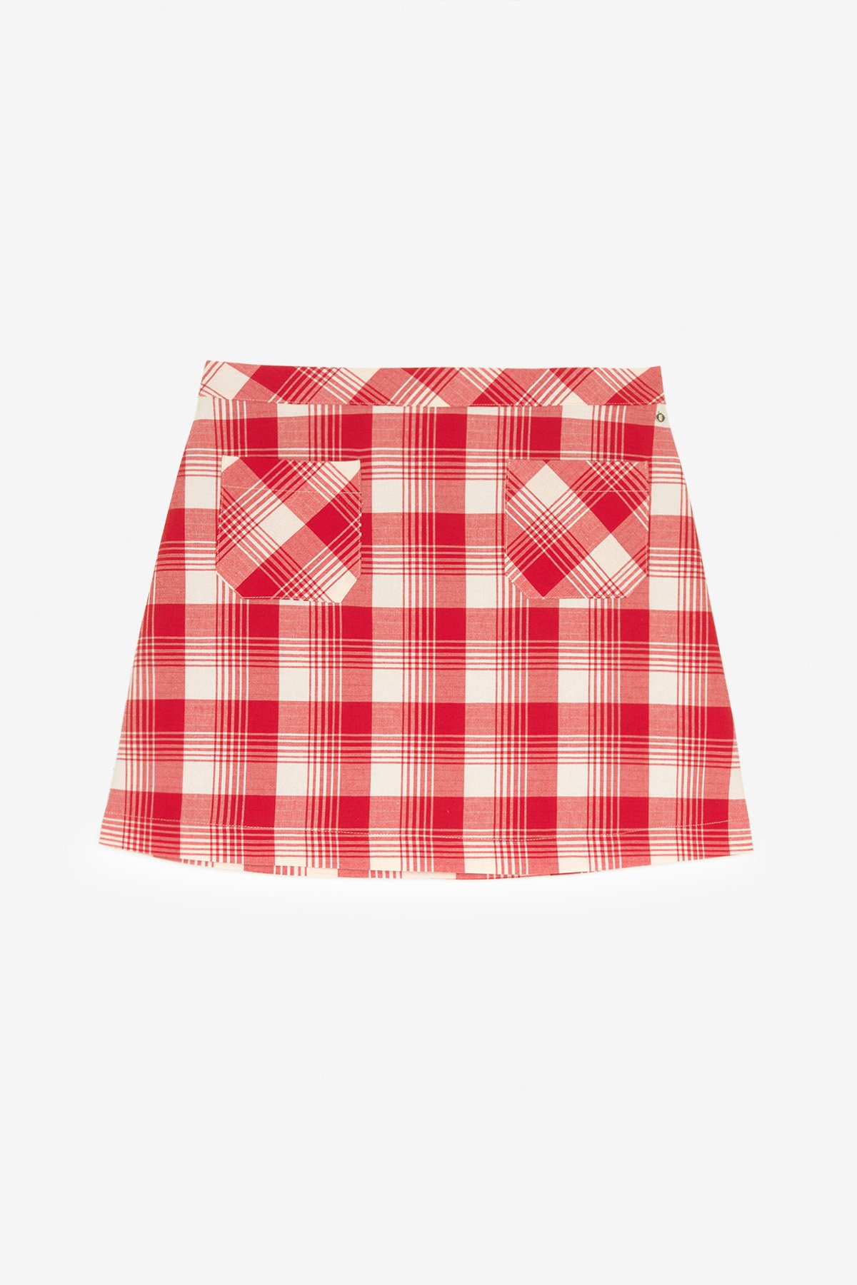 Linen blend mini skirt