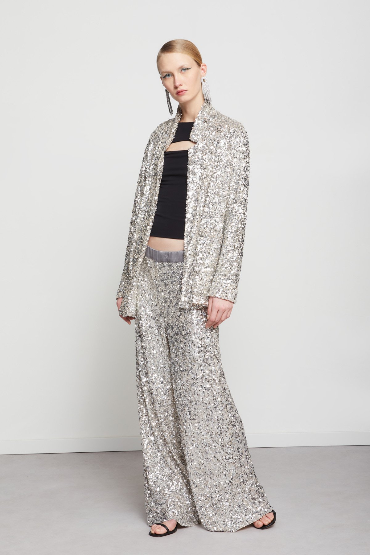 NAKD Sequin Trousers in Gray  Lyst