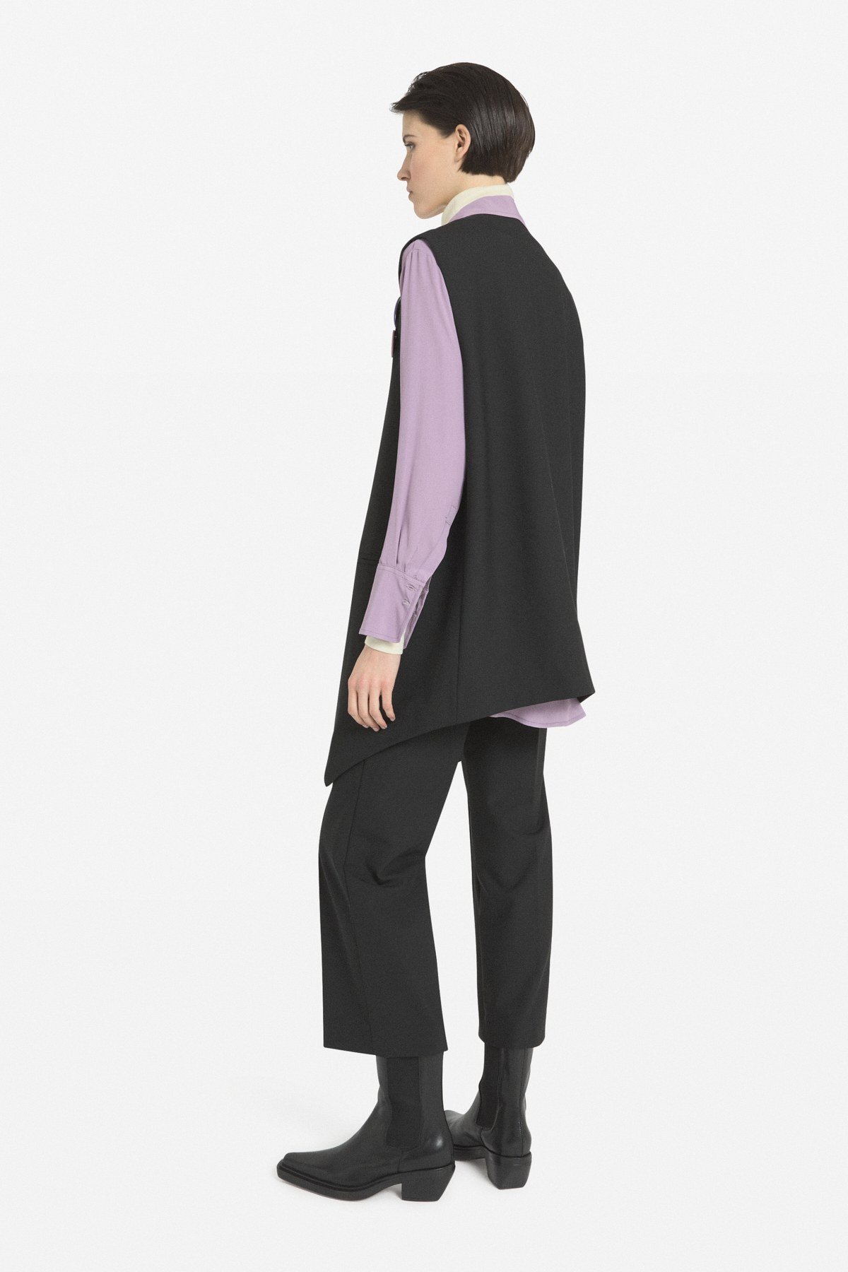 Oversized waistcoat with 3 buttons