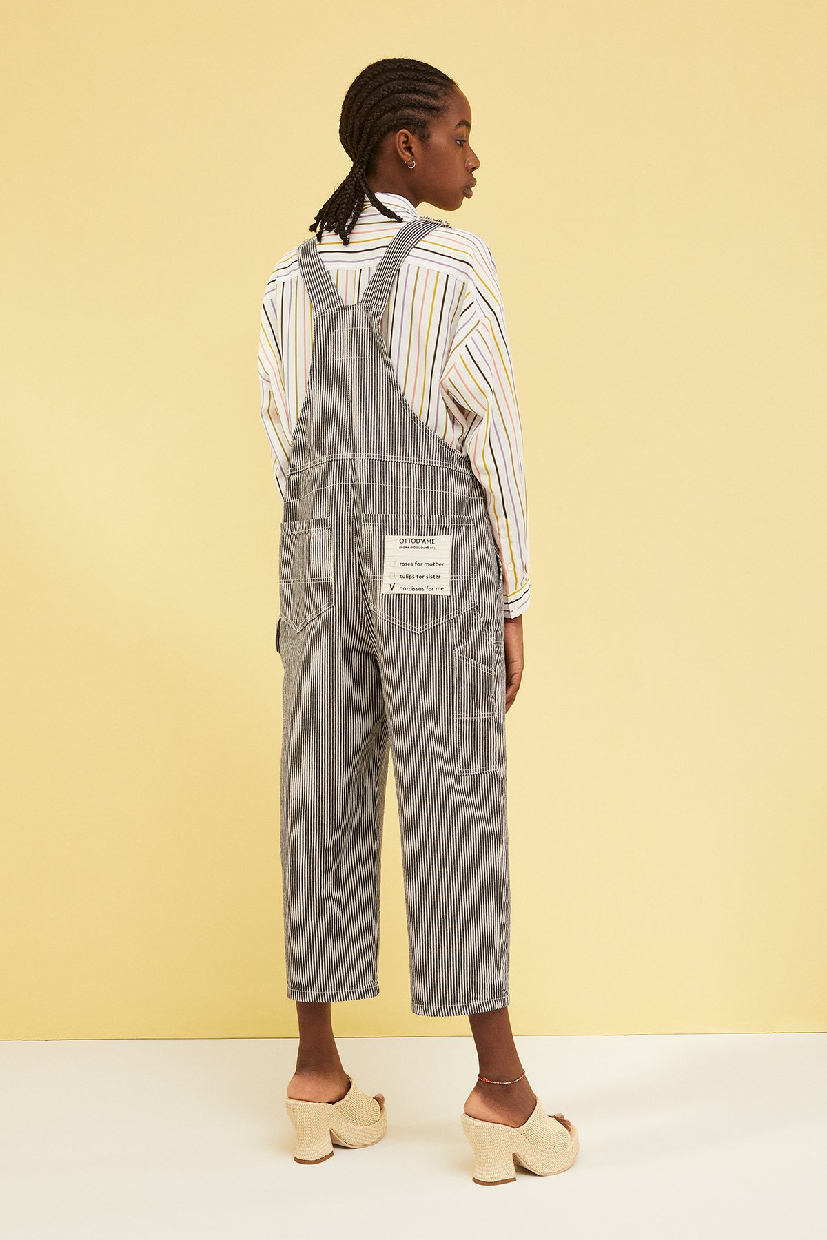 Pinstriped dungarees