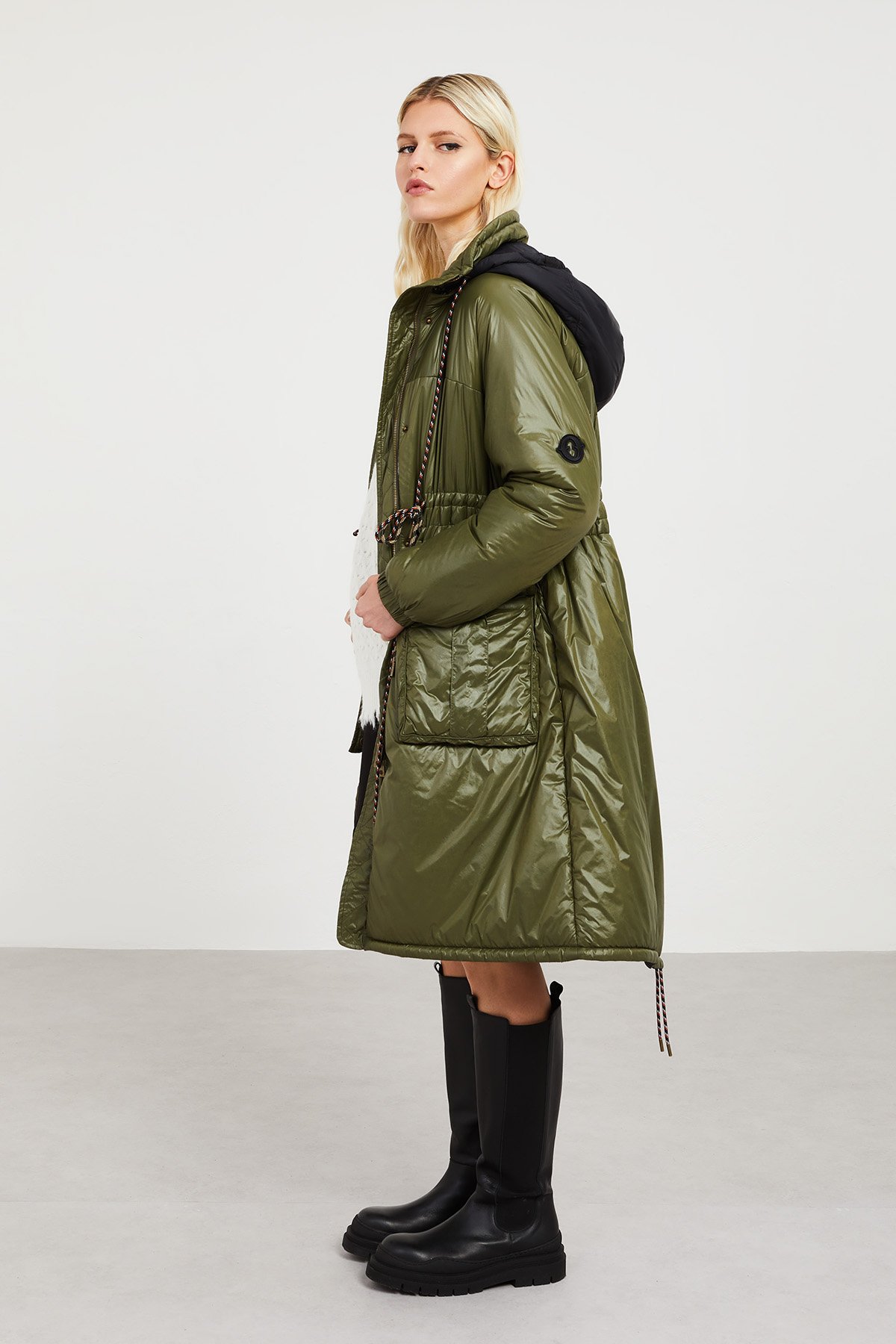 Waterproof parka-style puffer jacket