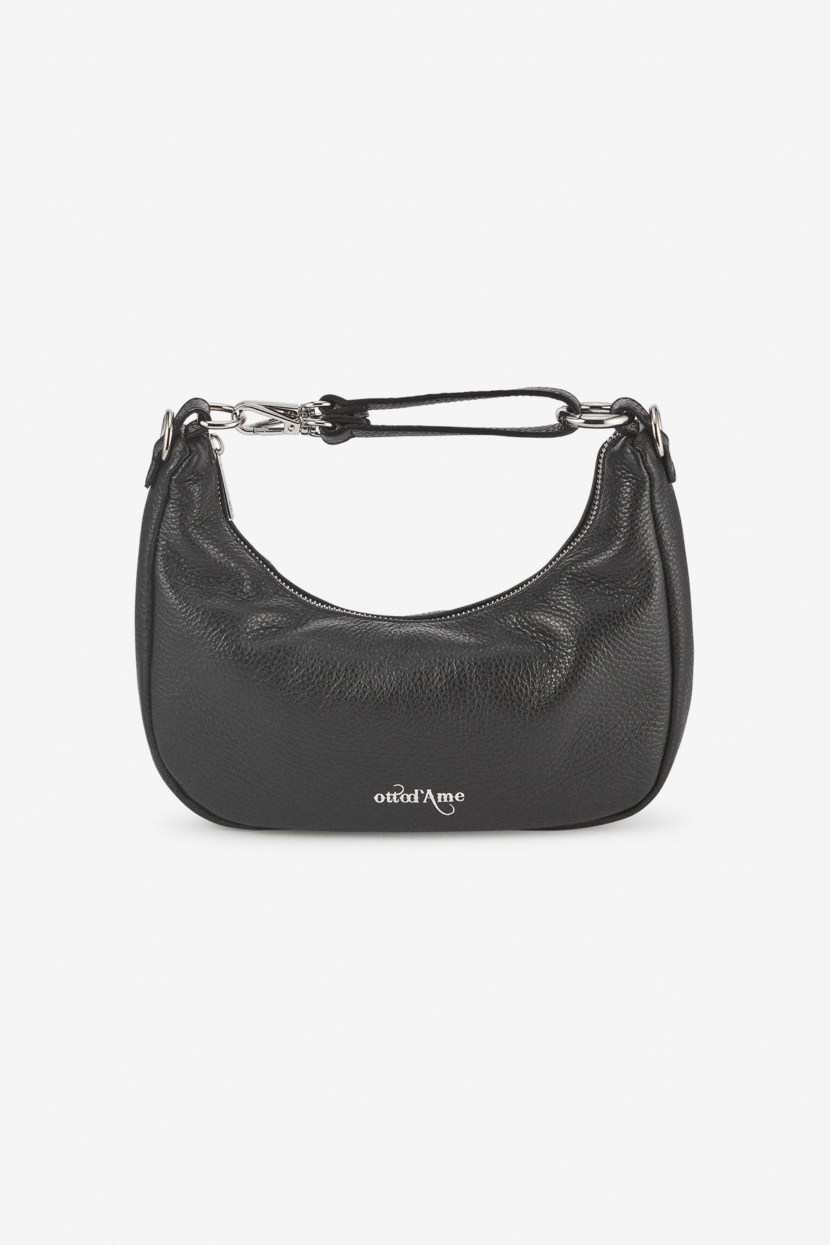 Leather shoulder handbag