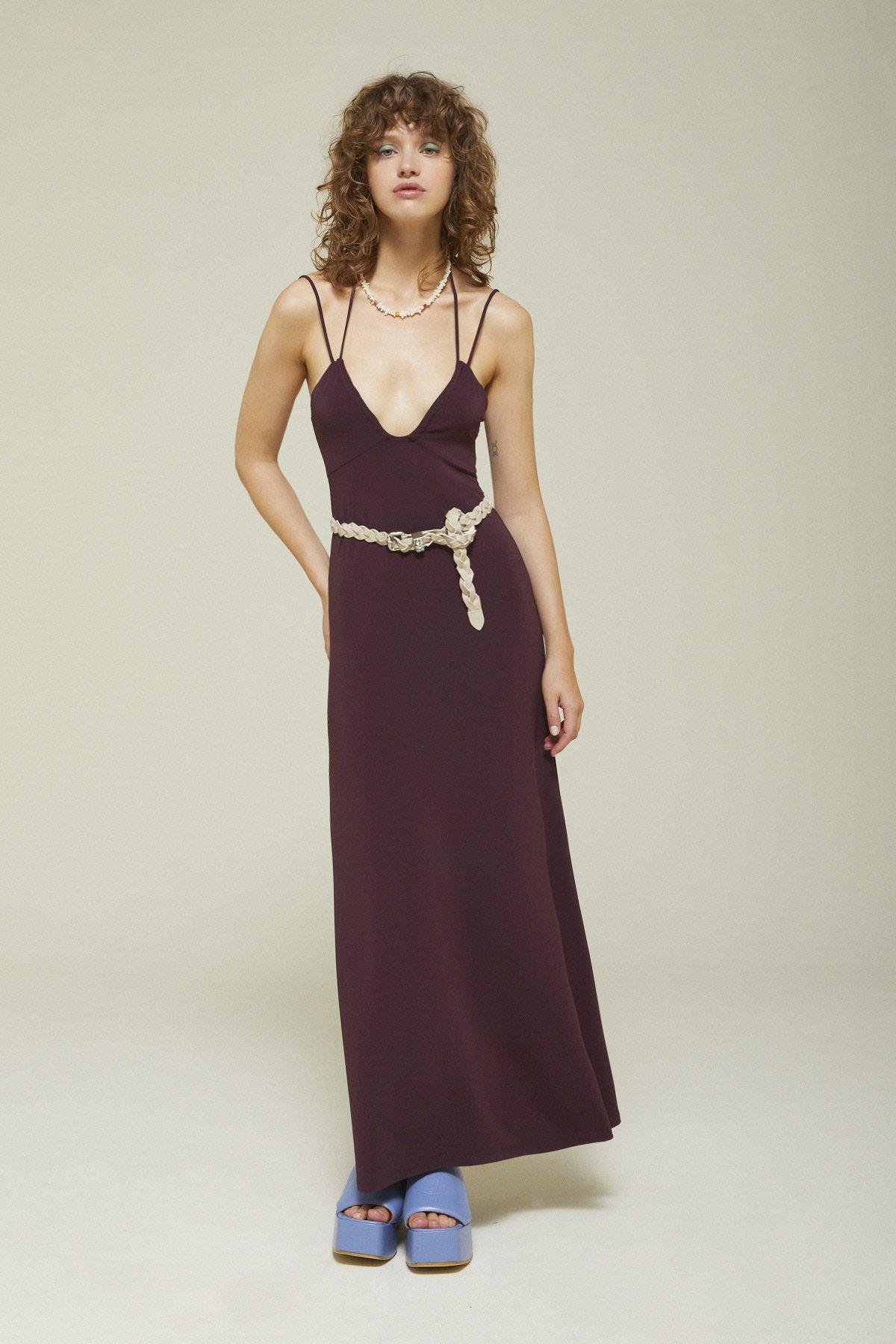 Long dress with thin straps