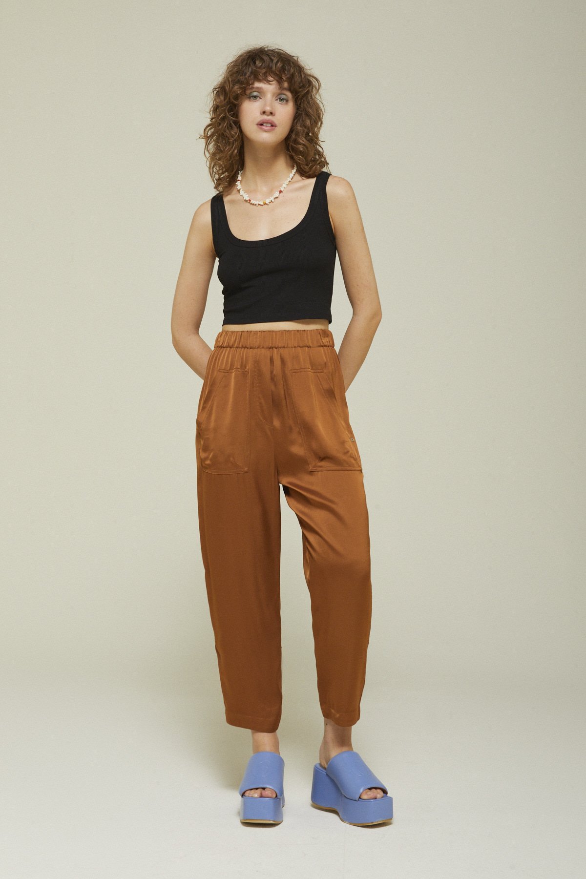 Viscose ankle lenght trousers