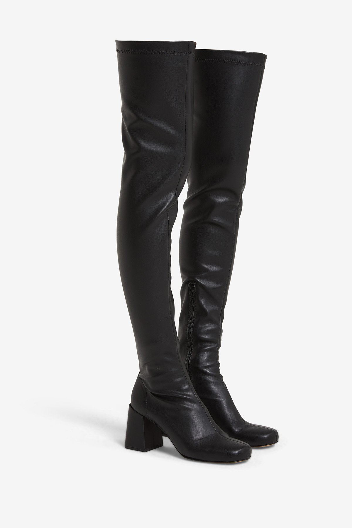 Leather over-the-knee boots