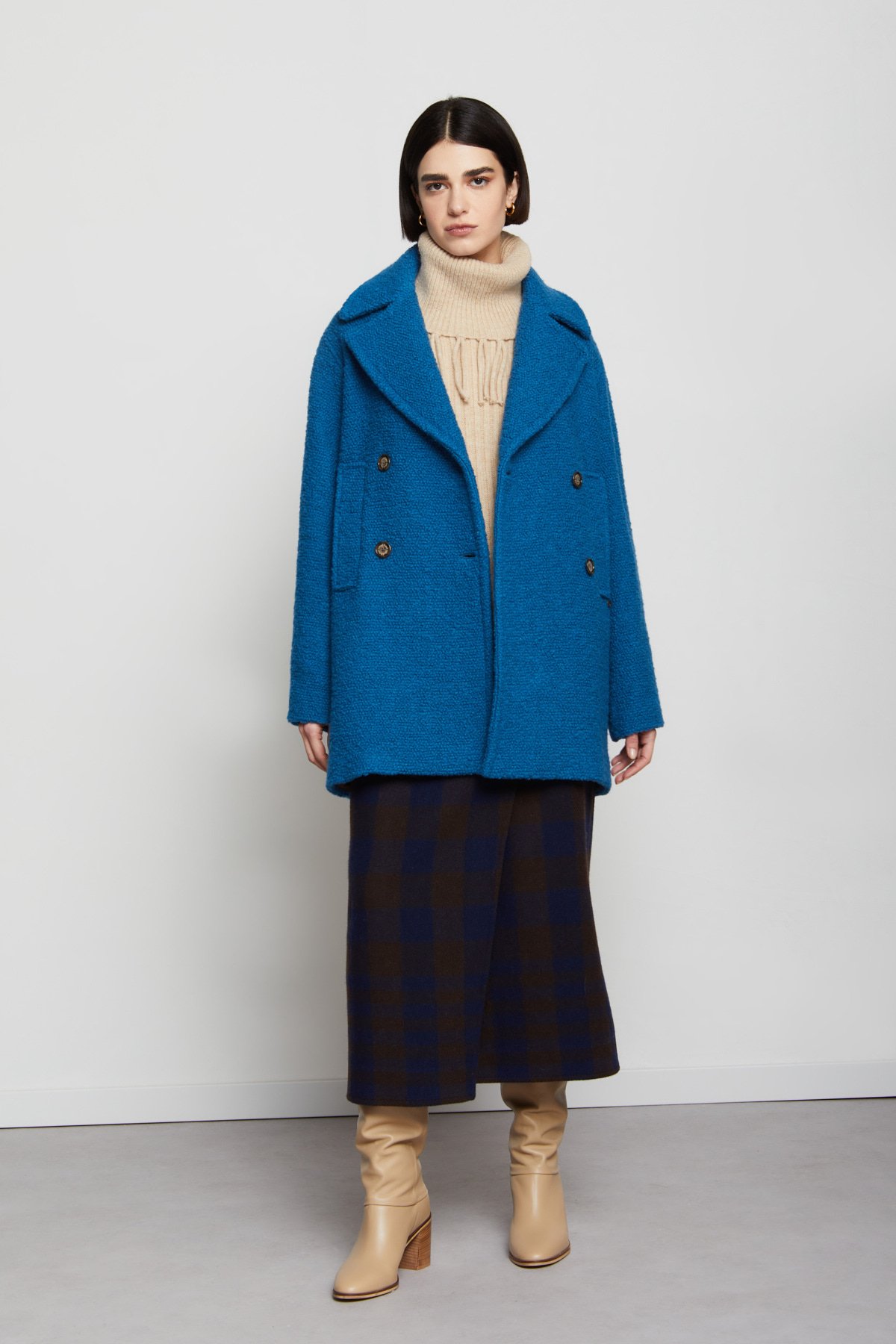 Wool midi coat